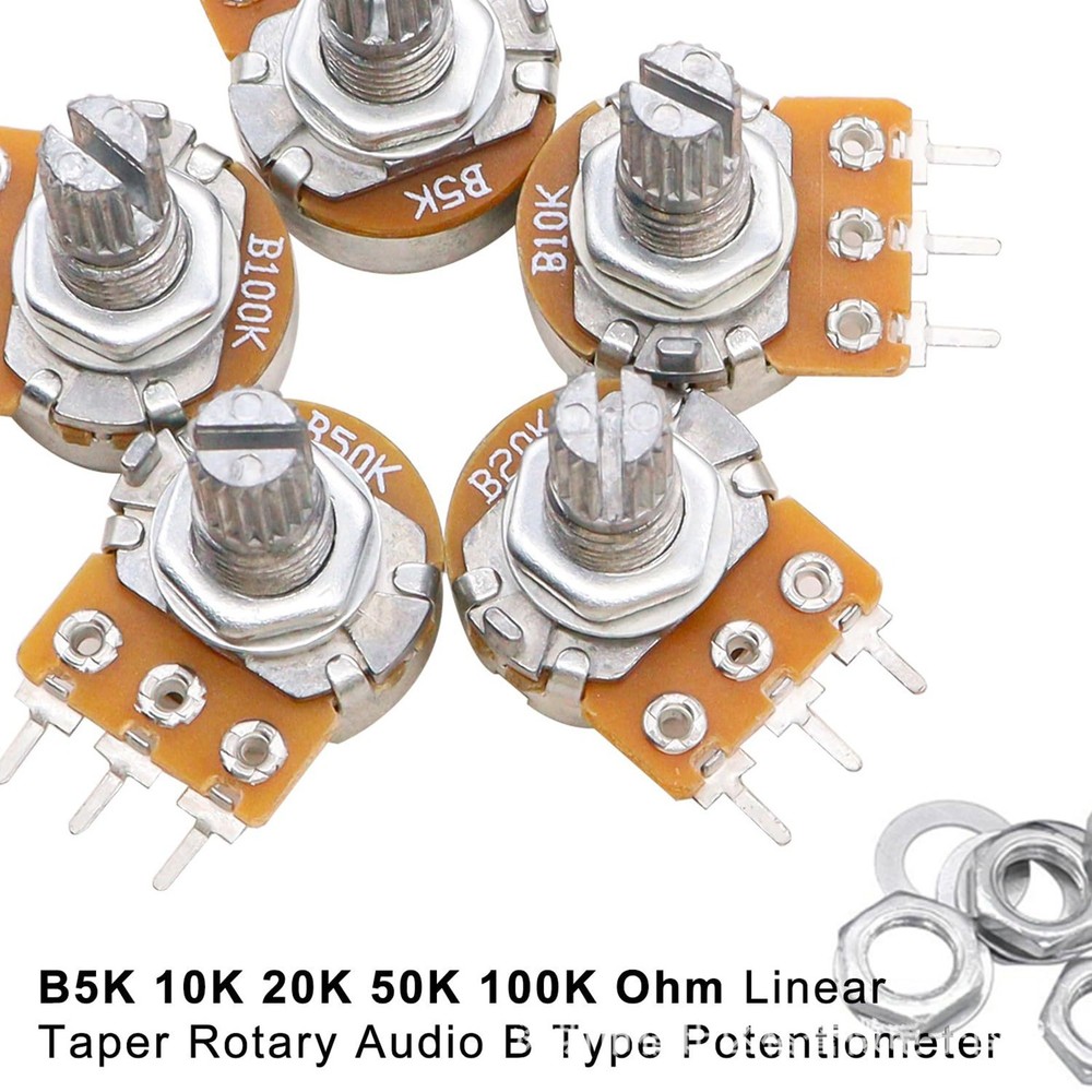 Potentiometer Linear Rotary Audio B Type Variable Resistor For Volume Control