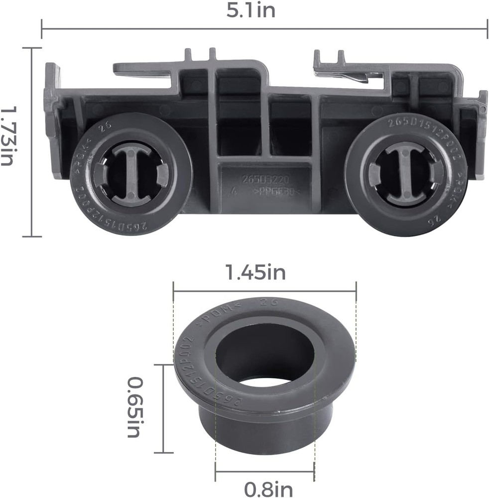 2-Pack Dishwasher Wheels Kit Replacement GE Lower Rack Roller Assembly New