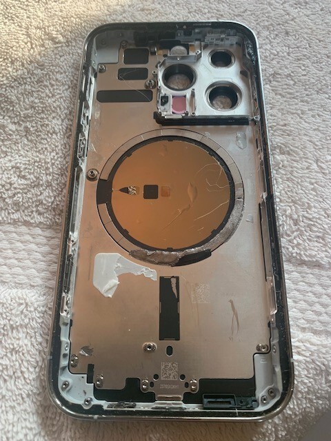 OEM Genuine Apple iPhone 14 Pro rear back glass Housing chassis purple ( C )