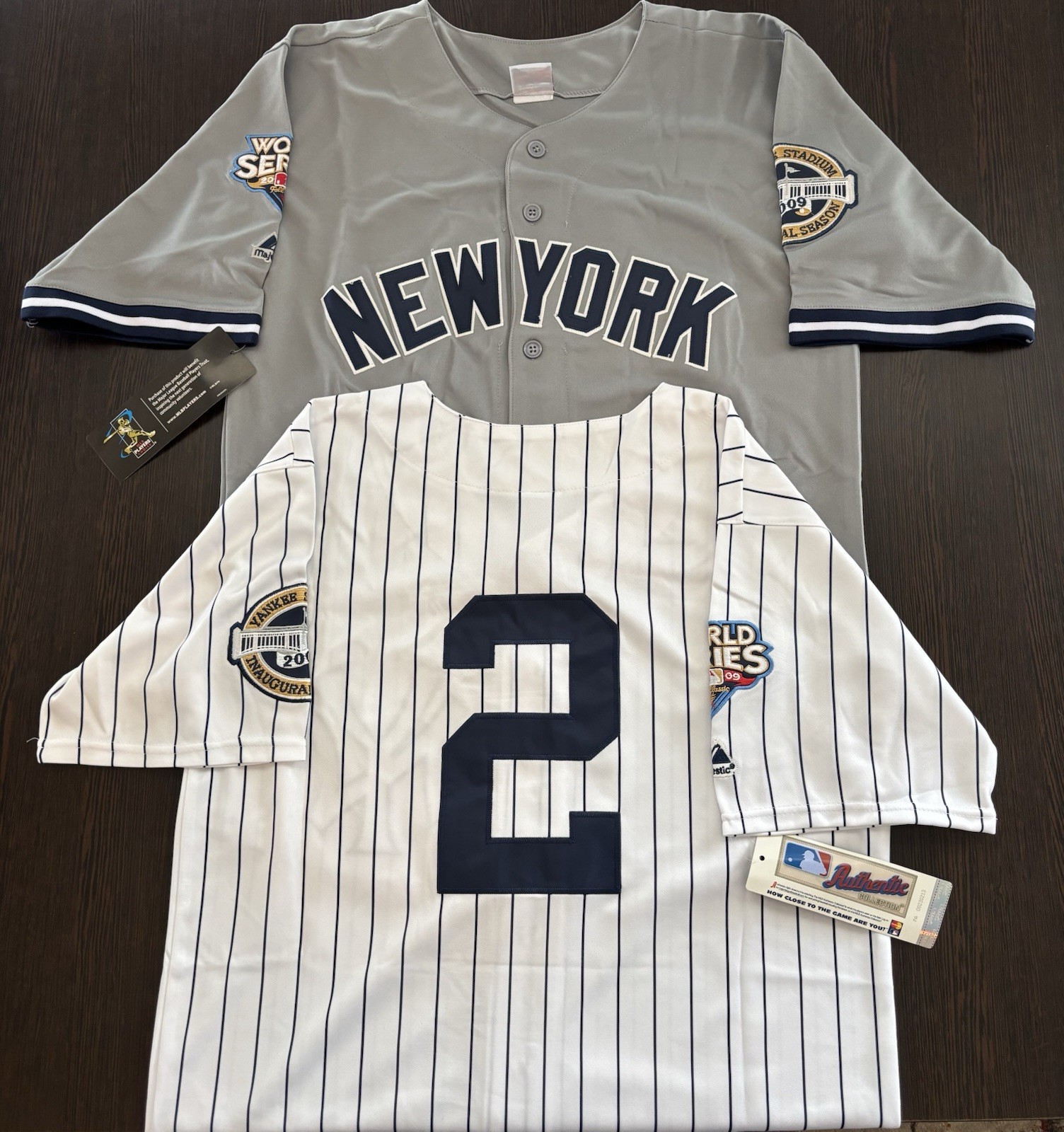 Derek Jeter 2009 New York Yankees World Series Men's Jersey! Same day shipping!