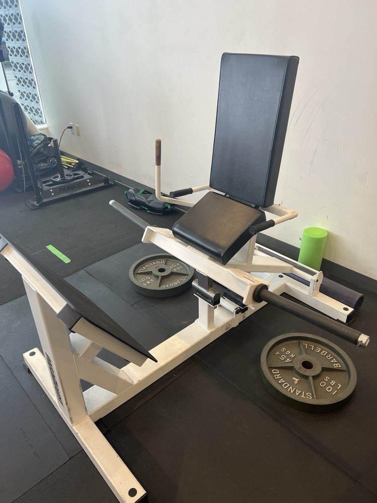 Paramount Adjustable Leg Press Strength Machine Metal White Black