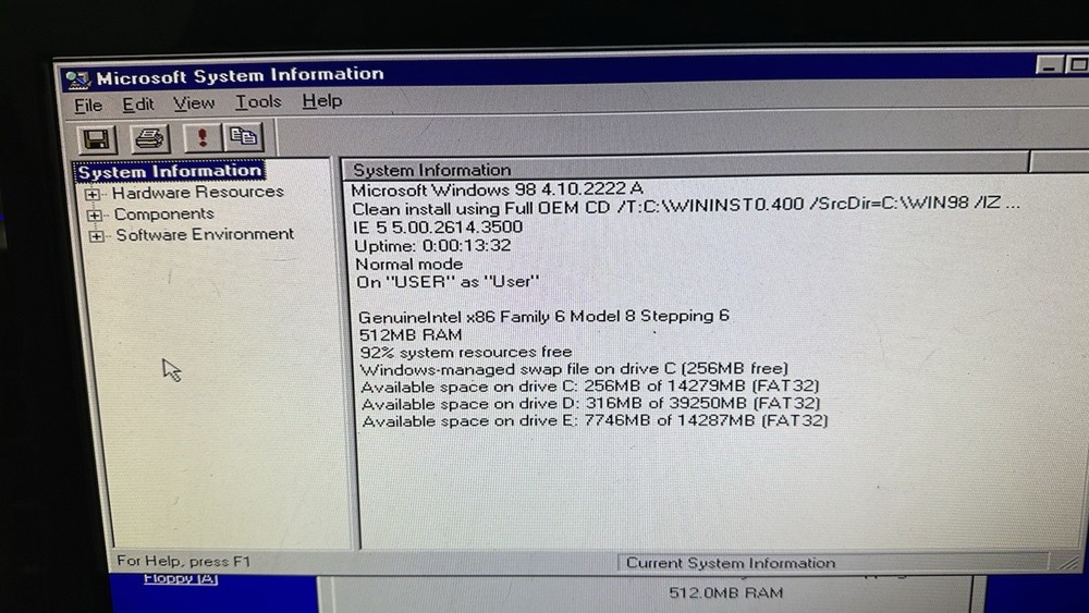 Vintage Windows 98 Studio Computer Custom Built Fully Functional With OEM Win98