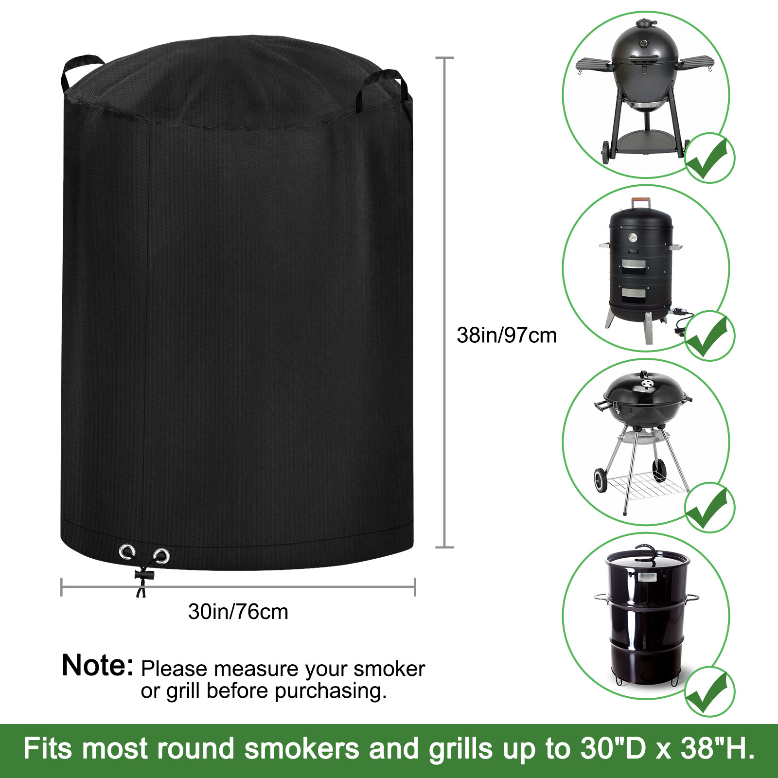 BBQ Gas Grill Cover Waterproof Barbecue Cover Outdoor Heavy Duty UV Protection