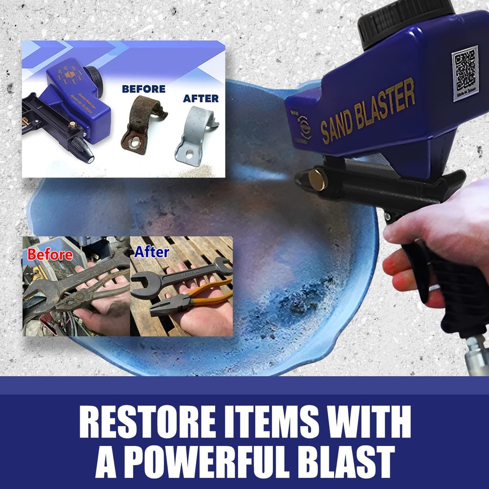 LE LEMATEC Sandblaster Gun Kit, Includes NPT Connector, Ceramic Blasting Tips...