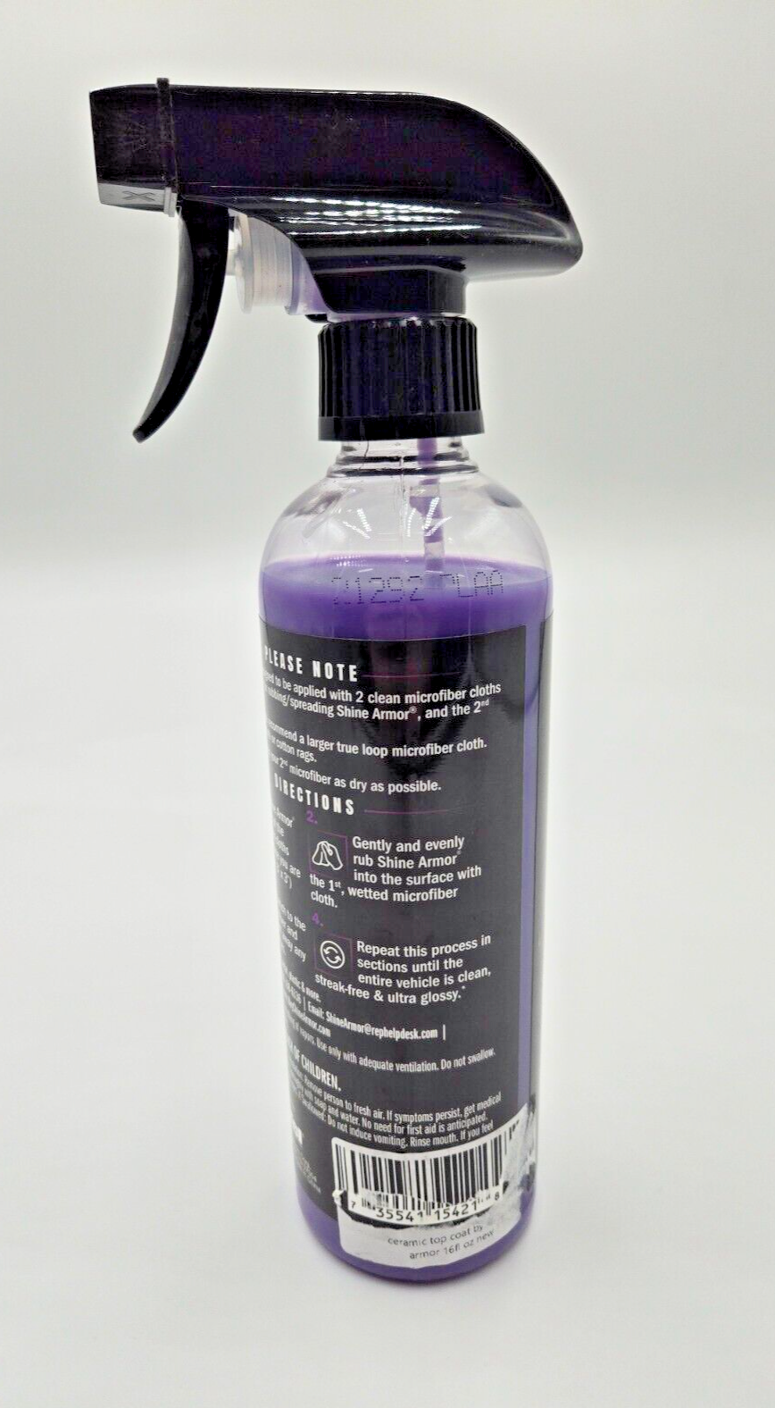 New SHINE ARMOR Ceramic Coating Fortify Quick Coat Car Wax Polish Spray - 16oz