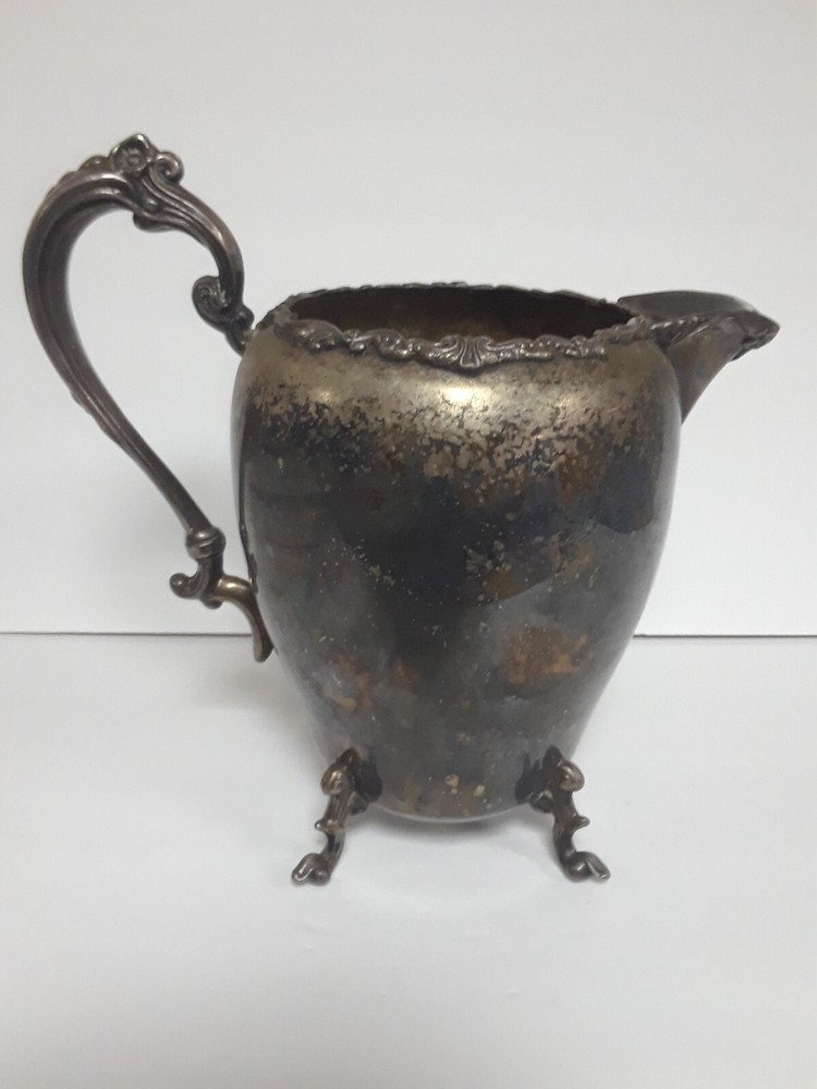 Antique Silver on Copper Creamer Jug