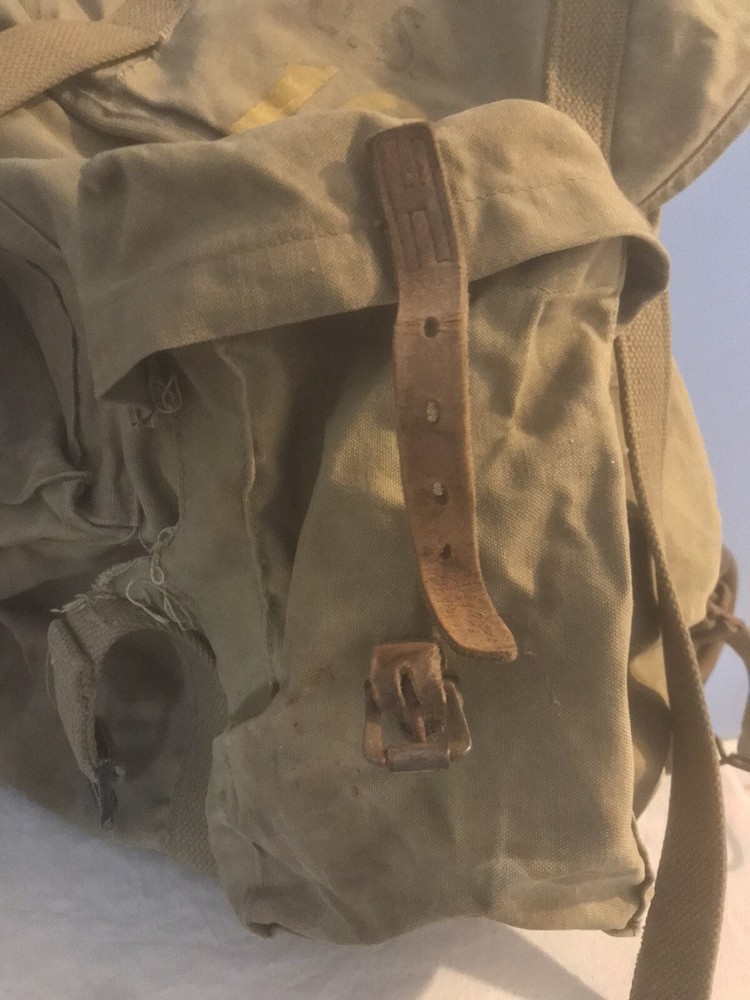 WWII US Army M1941 10th Mountain Division Backpack Rucksack & Frame w/10 on Face