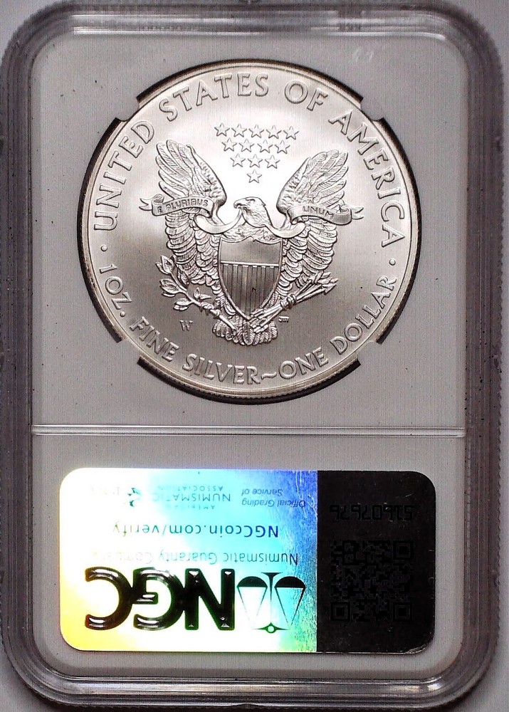 Mint State 9.9 2008-West Point Burnished Silver Eagle NGC X NGCX