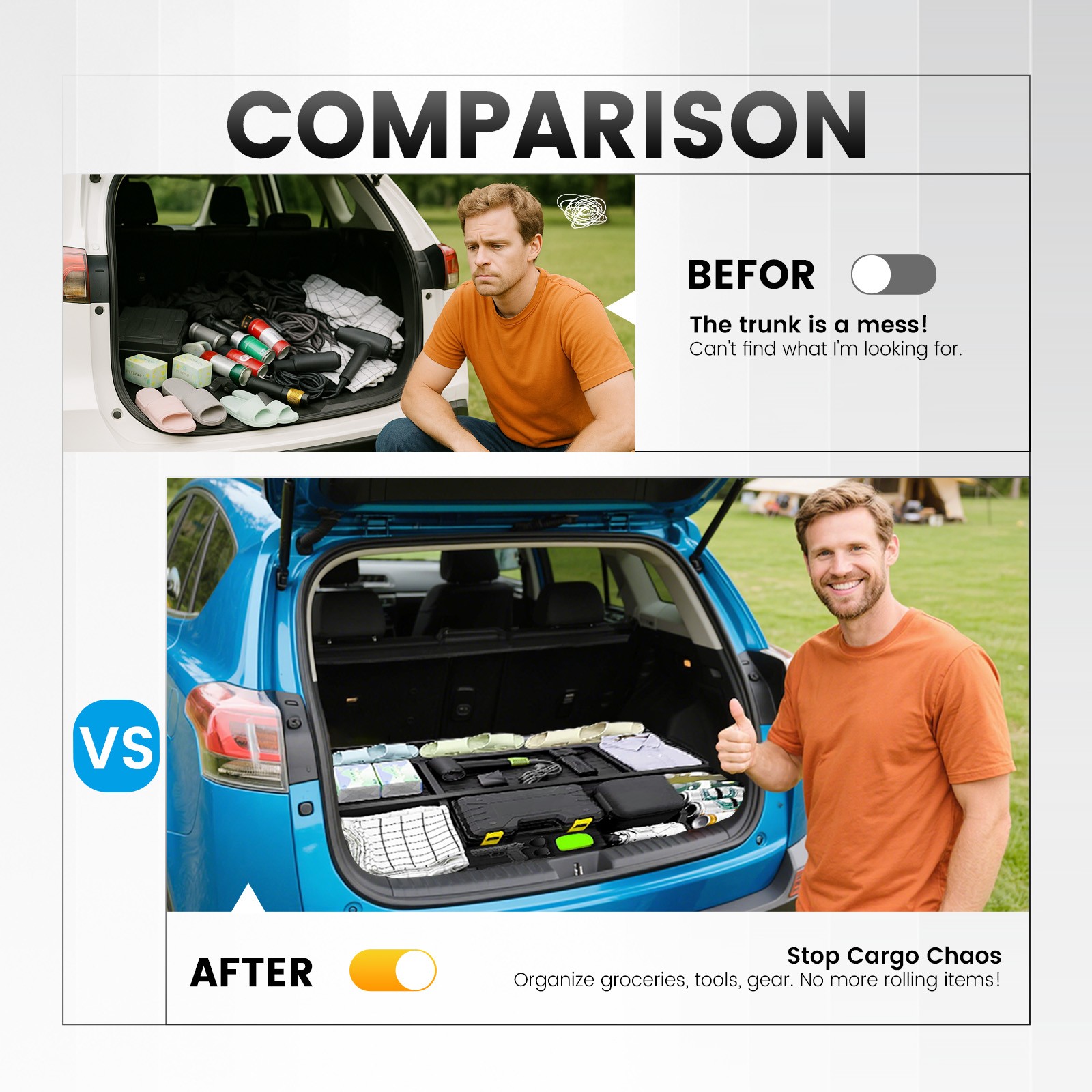 Rear Hatch Trunk Hidden Floor Storage Extra Space Box For Toyota RAV4 2019-2024