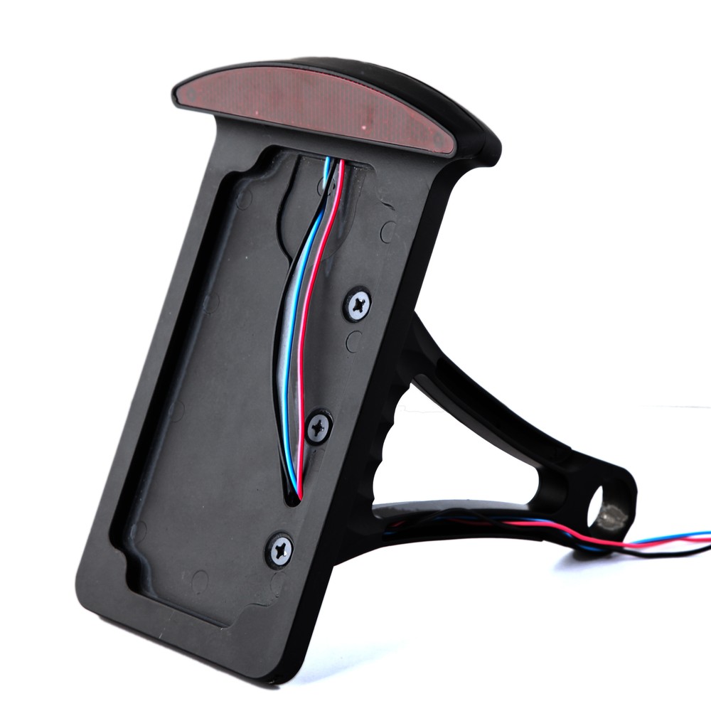 LED Vertical Axle Custom Relocation Side Mount License Plate Bracket Tail Light