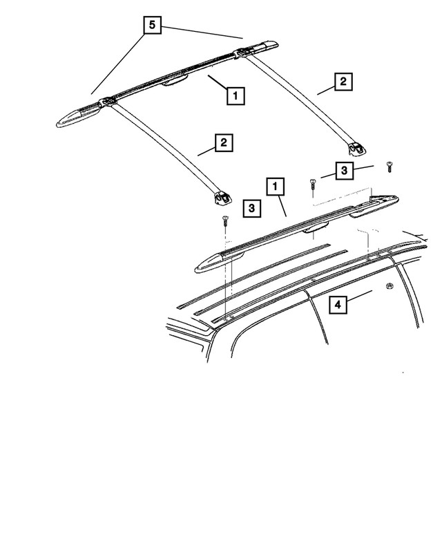 Genuine Mopar Luggage Rack Side Rail Left 5113373AA