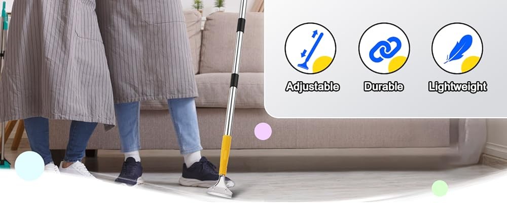 Scraper Tool Adjustable Floor Scraper Long Handle Heavy Duty Paint
