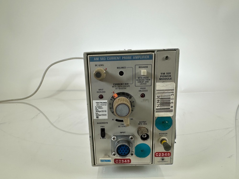 Tektronix AM503 Digital Current Probe Amplifier Plugin w/ TM 501 Power Module