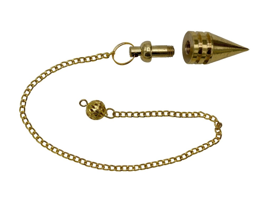 Metal Pendulum Gold Ring Cone Steel Copper Pendulum for Divination