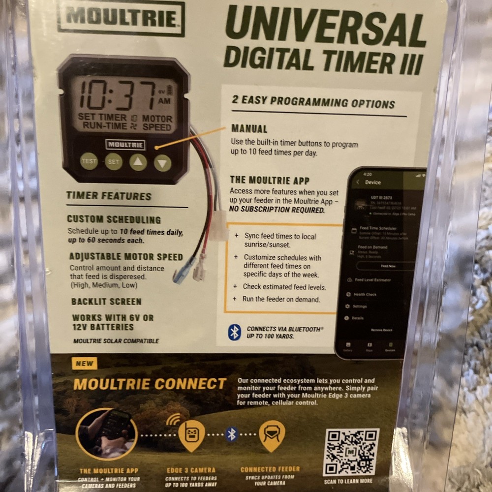 Moultrie Universal Digital Timer III - Deer Feeder Timer - Digital Timer System