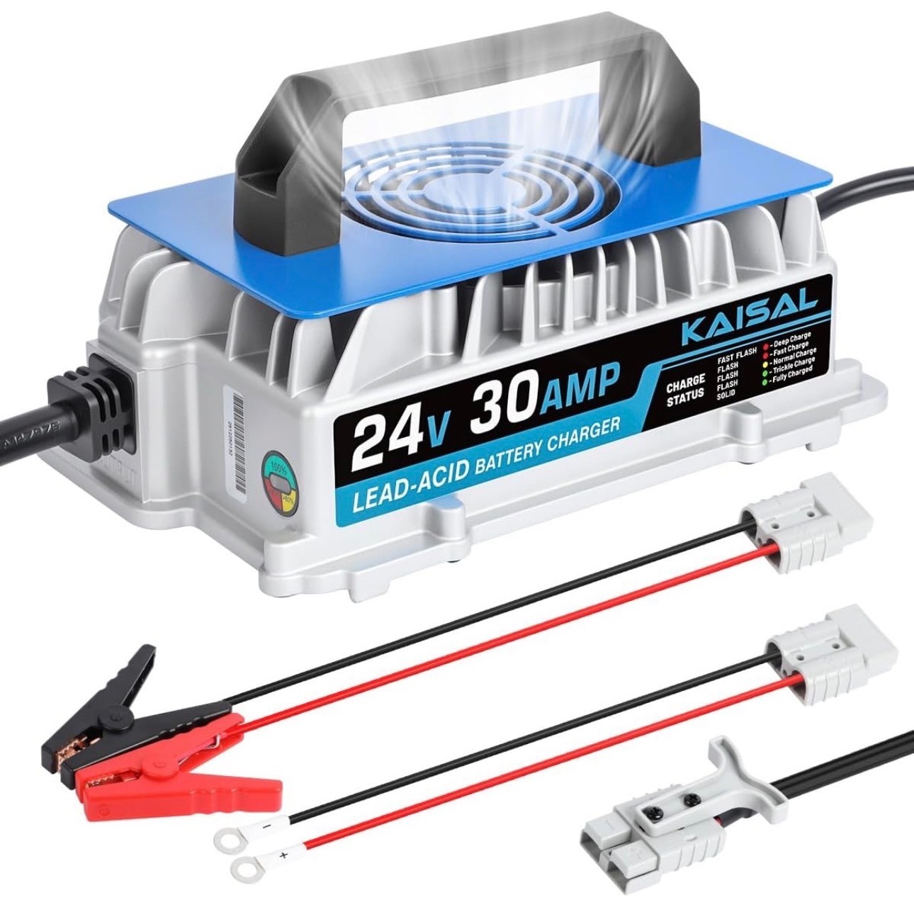 24V 30A Scissor Lift Lawn Mower 1250W Forklift Battery Charger IP67 Waterproof