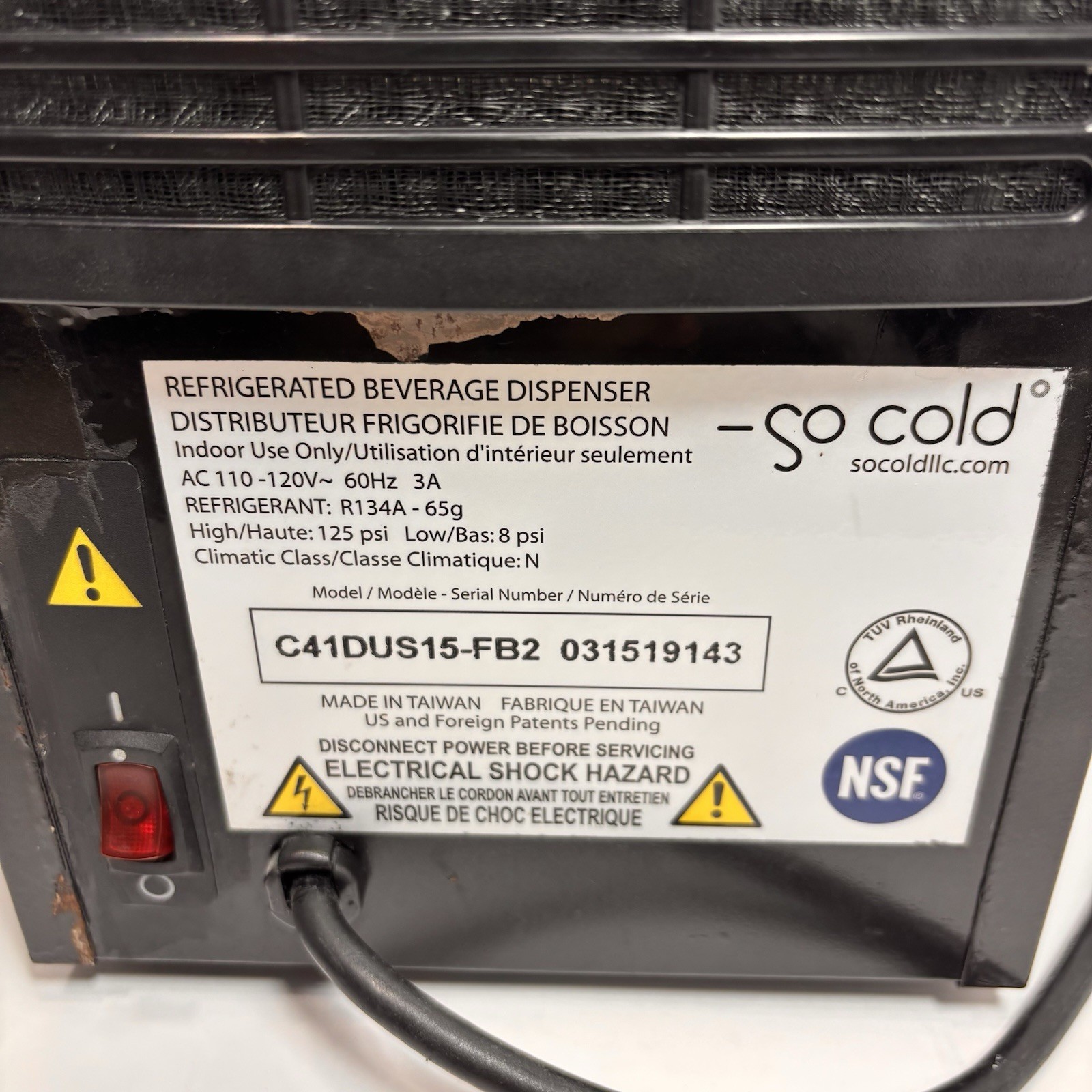 Fireball Whiskey Double Shot Chiller Refrigerated Beverage Dispenser LED Lights