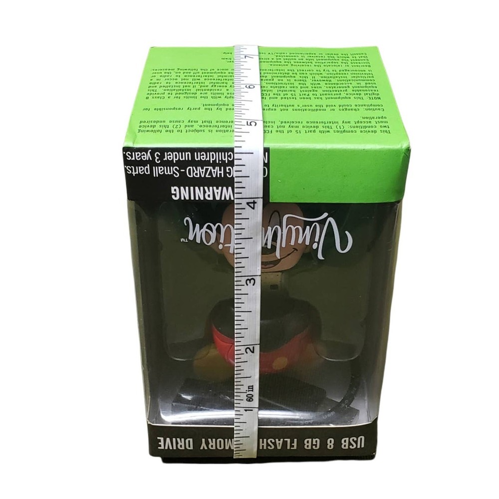 Disney Vinyl Mickey Computer USB 8GB Flash Memory Drive & Extender Cable