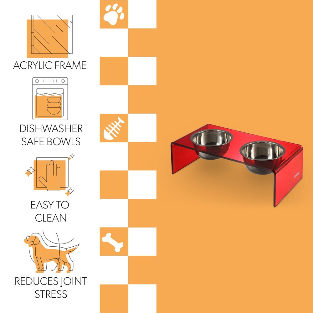 The LICKER Store DBL2000H Keaton 5" Small/Medium Modern Acrylic Rectangular Elev