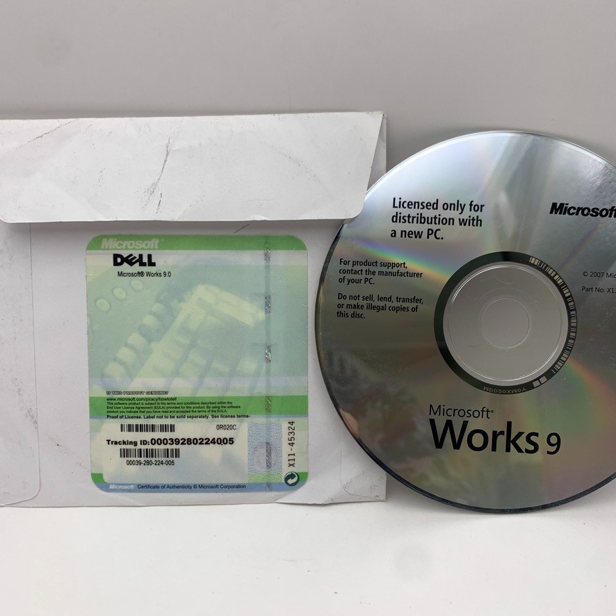 Microsoft Works 9 Installation CD 9.0 Dell Software Vintage