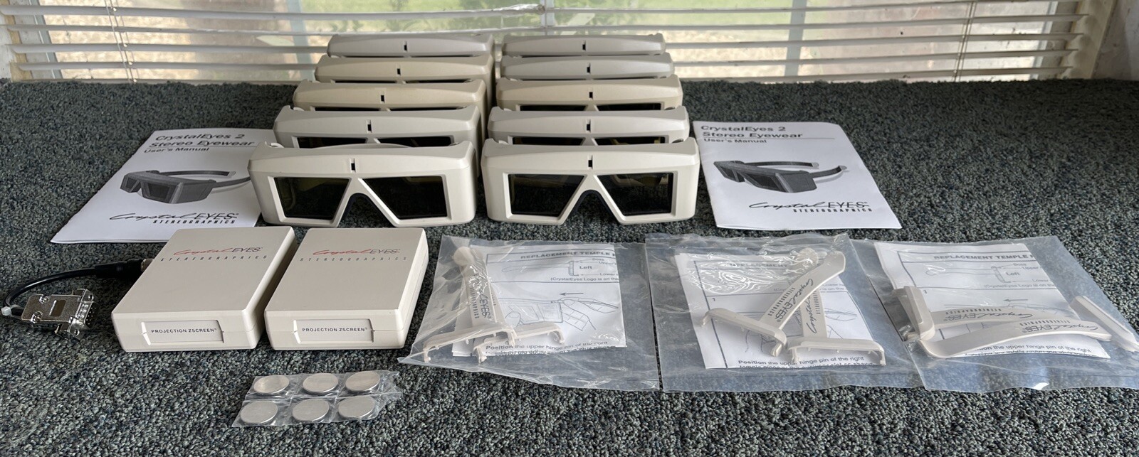 Lot of (10) StereoGraphics CrystalEYES CE2 with Emitters - FREE SHIPPING