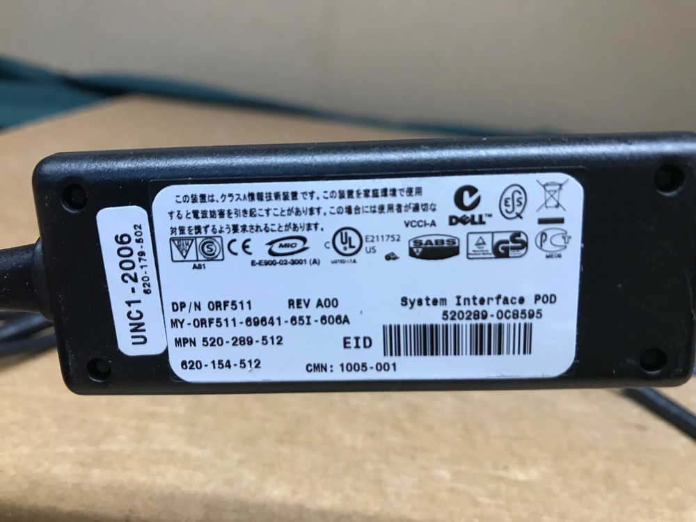 Dell 0RF511 PS/2 KVM System Interface POD Module 520-289-512
