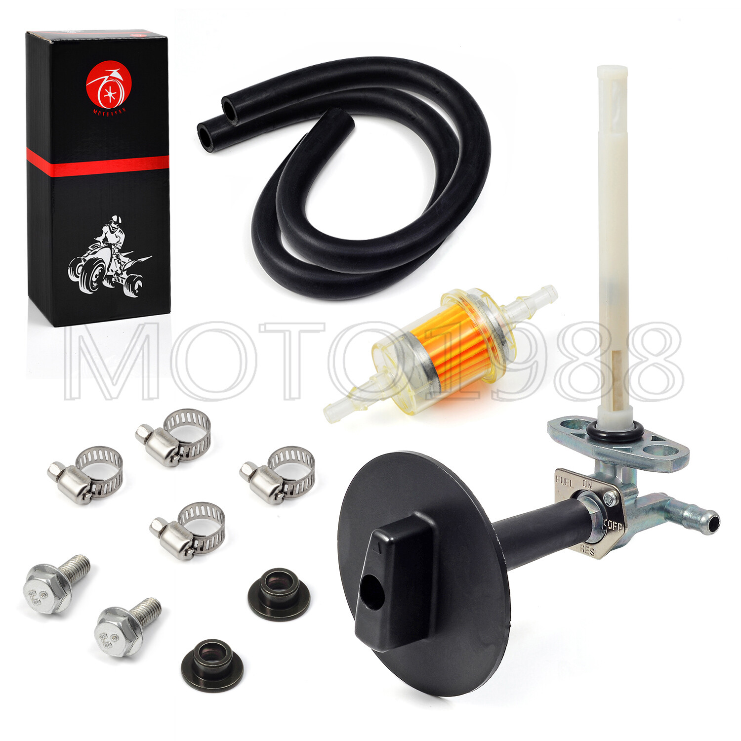Fuel Valve Petcock & Lever Screw For Honda Recon 250 TRX250 1997-2014