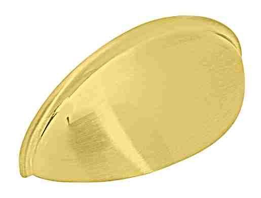 2-1/2" Plain Cup Pull Polished Brass