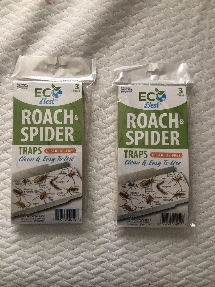 Roach scorpion spider insect glue traps 3 traps per pack EcoBest 6 traps