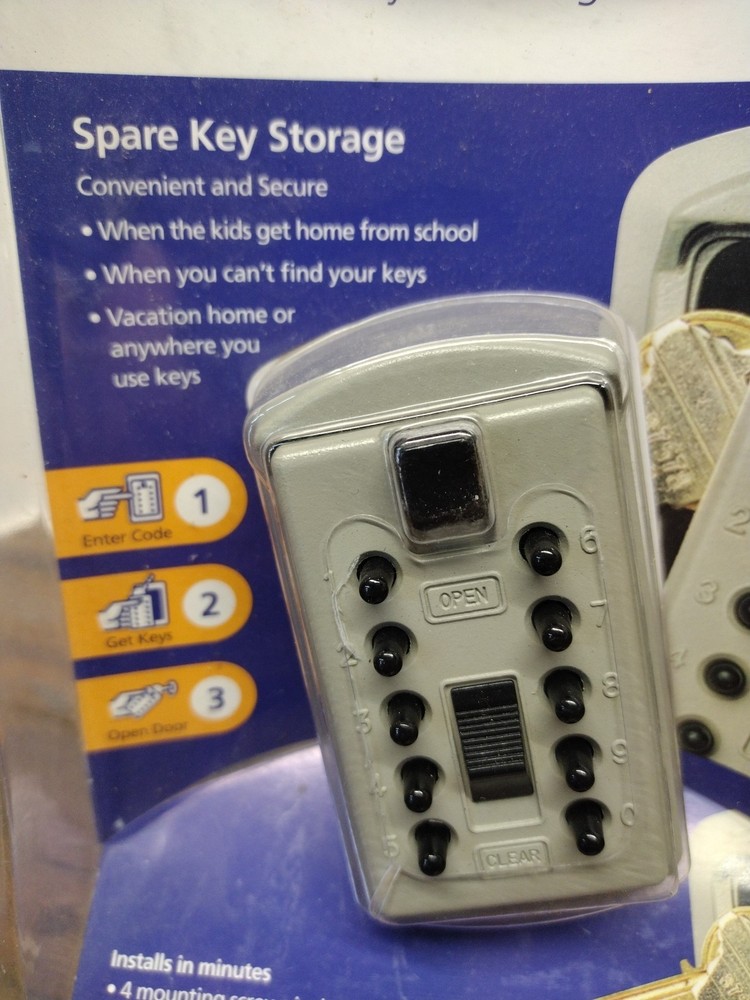 NEW Kidde 001004 AccessPoint Pushbutton Wall Mounted Key Storage Safe 6319040