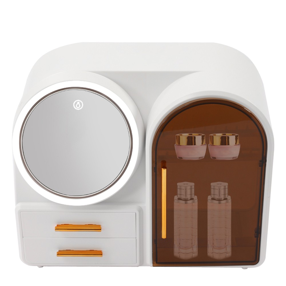 Combined Cosmetic Large Capacity Storage Box Multi Function With USB LED Light