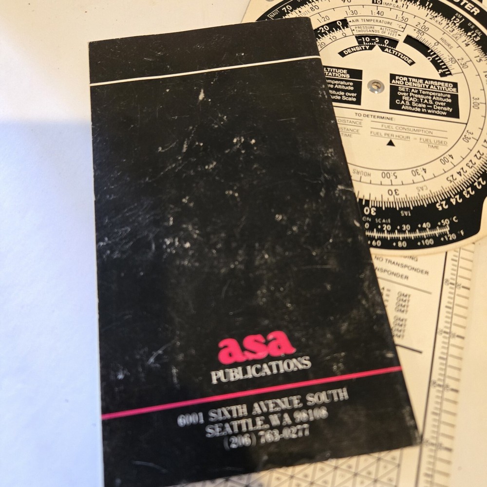 Vintage ASA E6-B Aviation Flight Computer W/ Manual