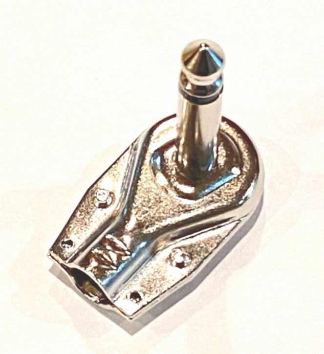 Pancake 1/4" inch 6.3mm right angle 90 degree mono male jack plugs (10) Pack