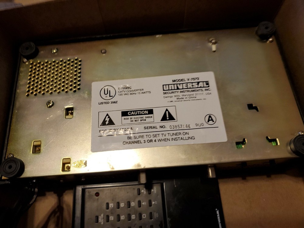 Universal Wireless Remote Control TV/Cable Channel Tuner, Universal Wireless