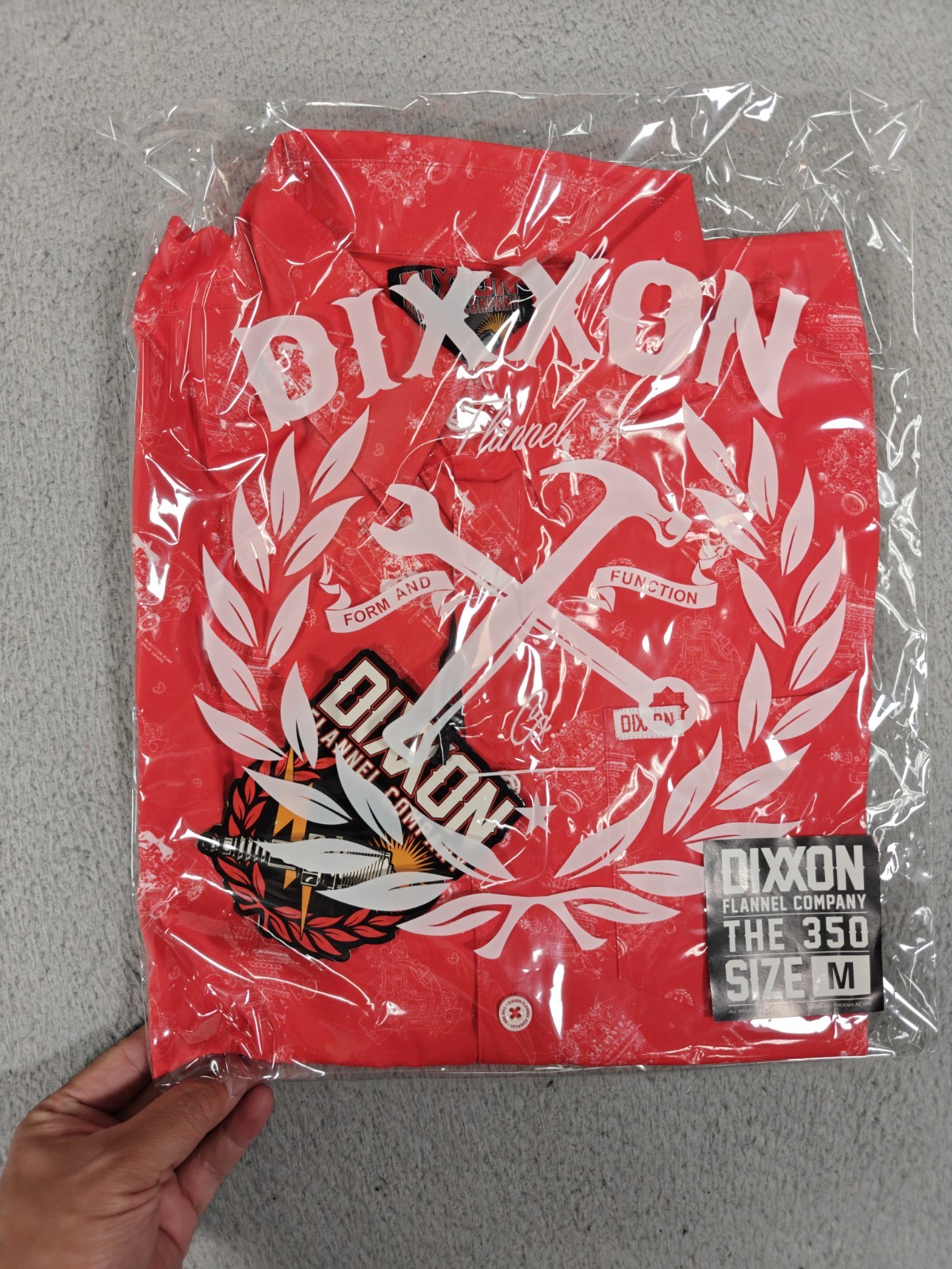 Dixxon Flannel Co The 350 Engine Party Shirt Men's Medium Red