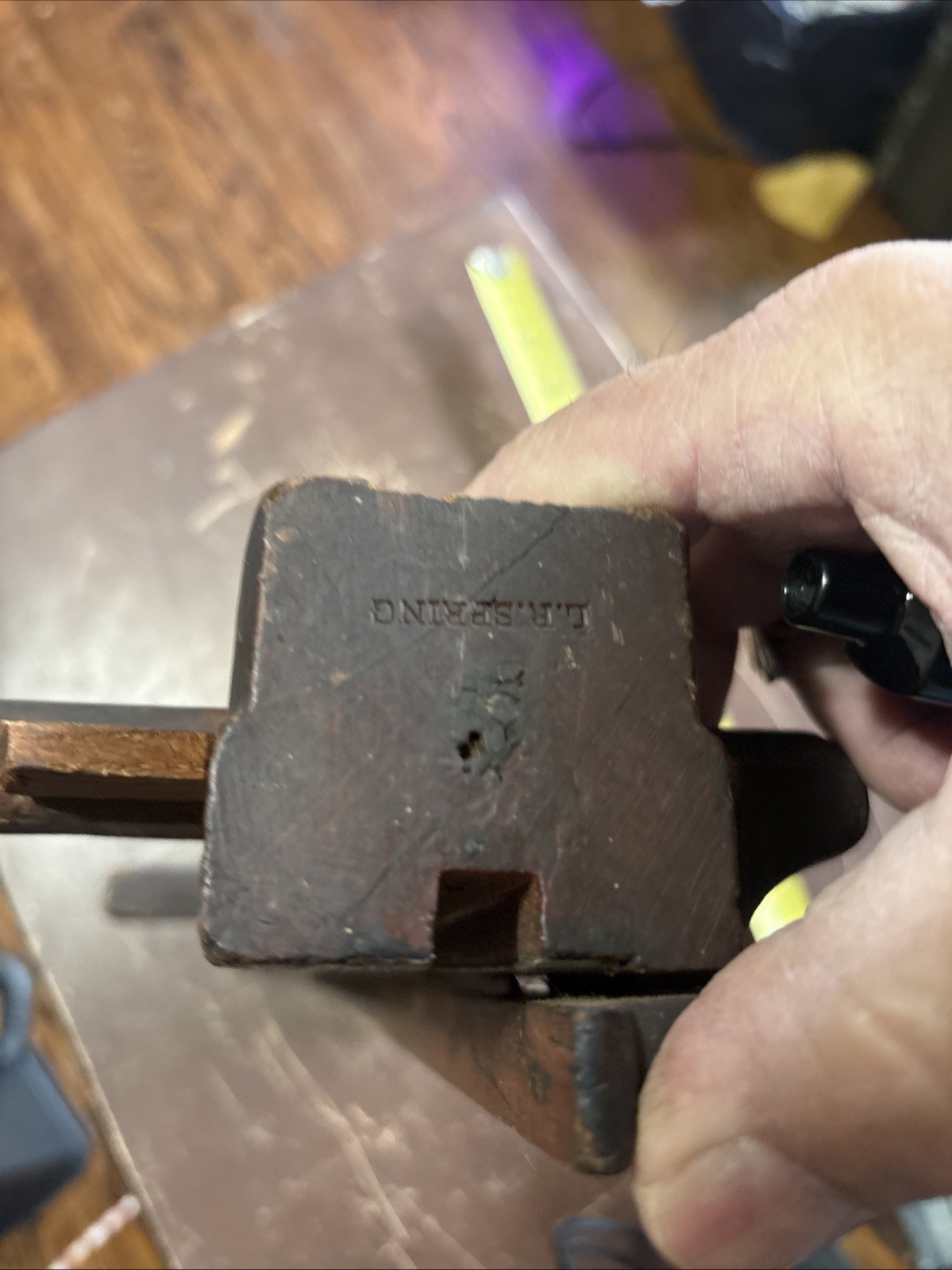 L.R. Spring Antique Wooden Plow Plane