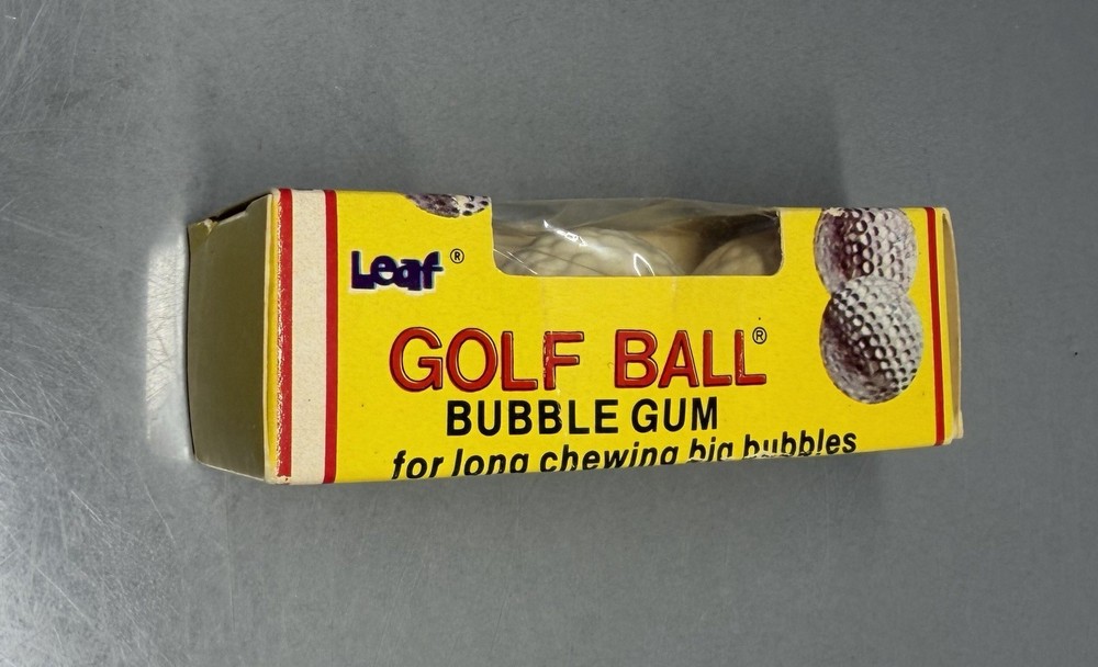 Vintage Leaf GOLF BALL Bubble Gum Box candy Container SEALED