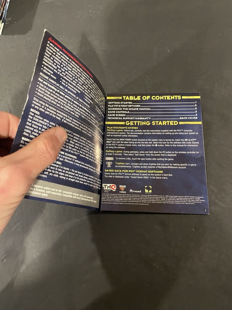 mx vs atv alive ps3 Manual only