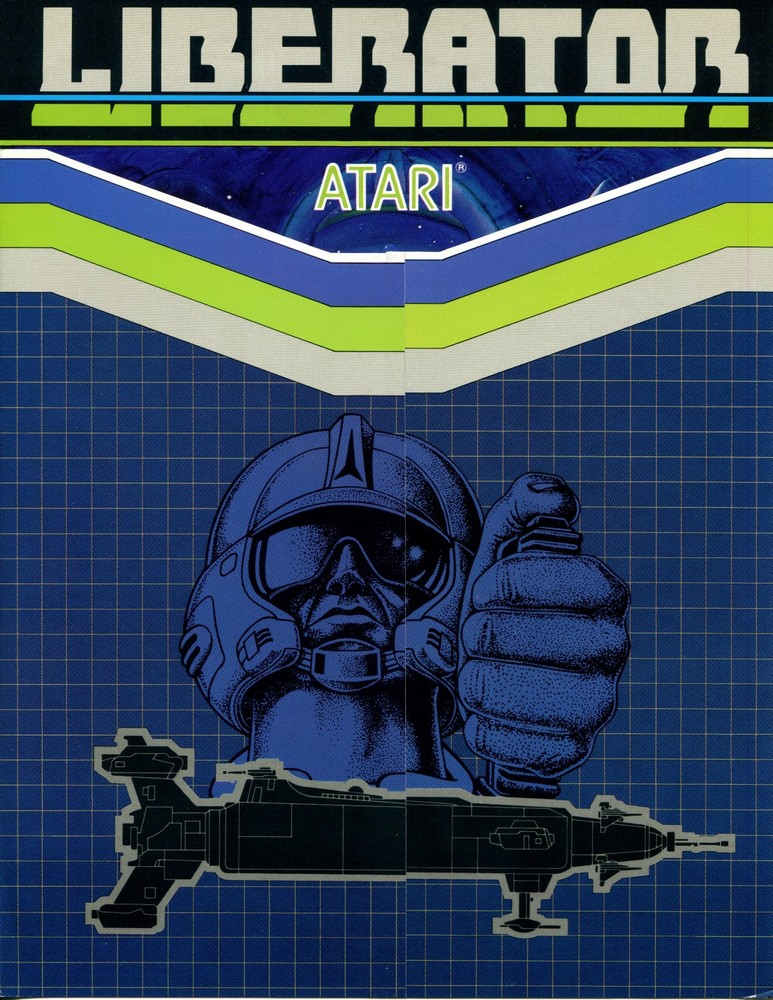Liberator Atari Video Arcade Flyer / Brochure / Ad - Excellent - Foldout