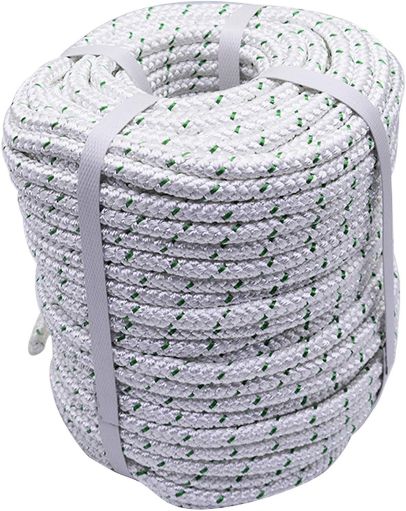 3/8 Inch X 200 Feet 4800Lbs Braided Polyester Rope Breaking Strength Strong Pull