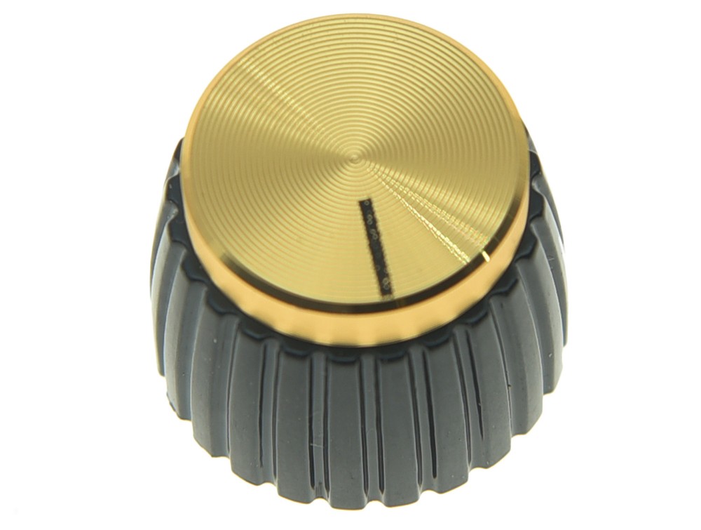 10x Guitar AMP Amplifier Knobs Black w/ Gold Cap Push-on fits Marshall Amplifier