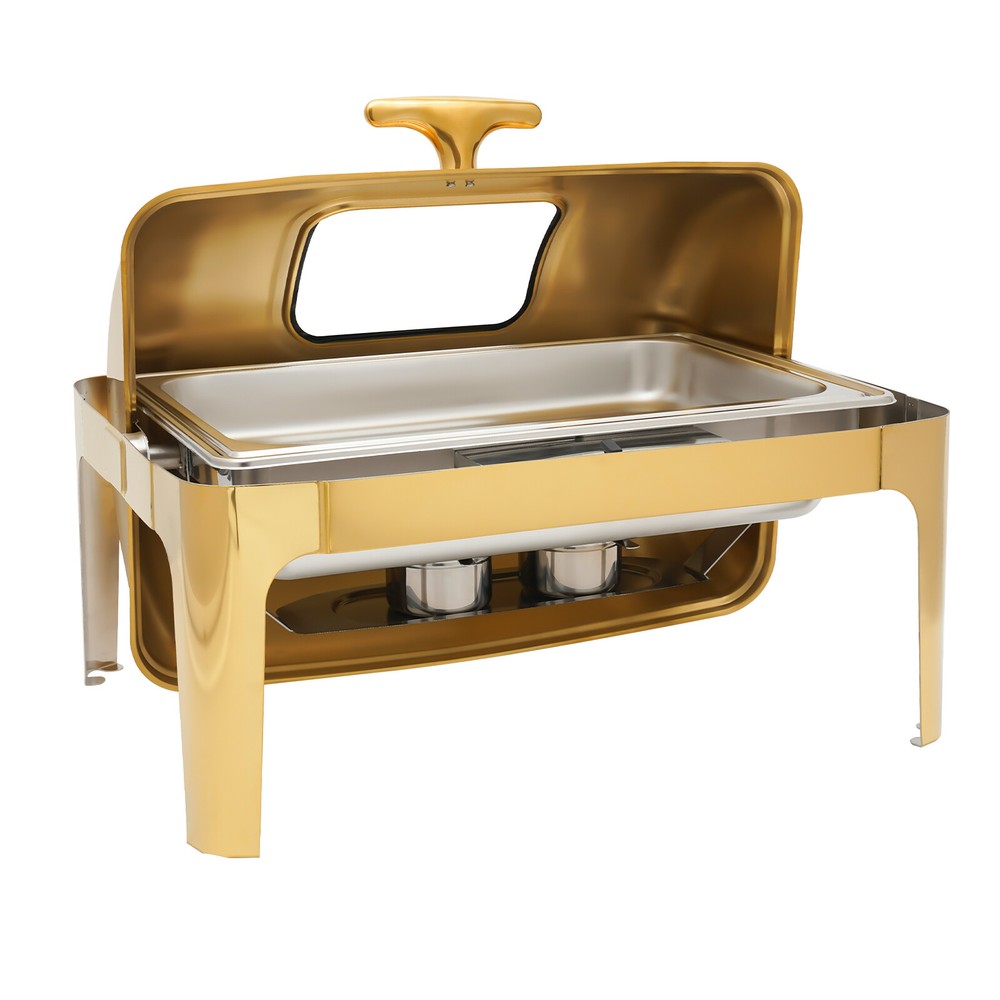 9L Buffet Server BBQ Chafing Dishes Rectangular Stainless Warming Trays Kitchen