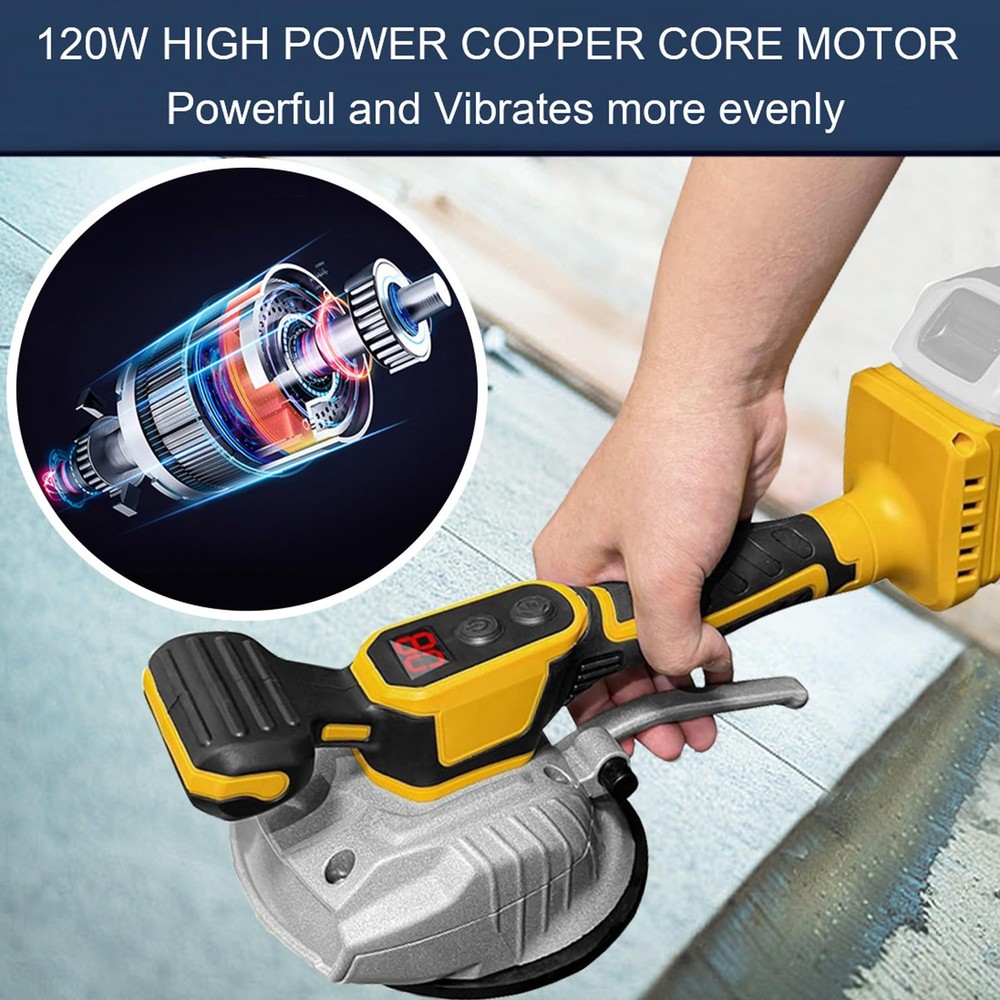 Tile Vibration Tool for Dewalt 20V Battery, Handheld Tile Tools Max 25000r/Mi...
