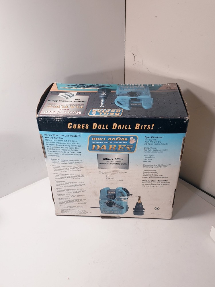Drill Doctor DAREx Model DD500SP Shop Model Drill Bit Sharpening Machine TESTED