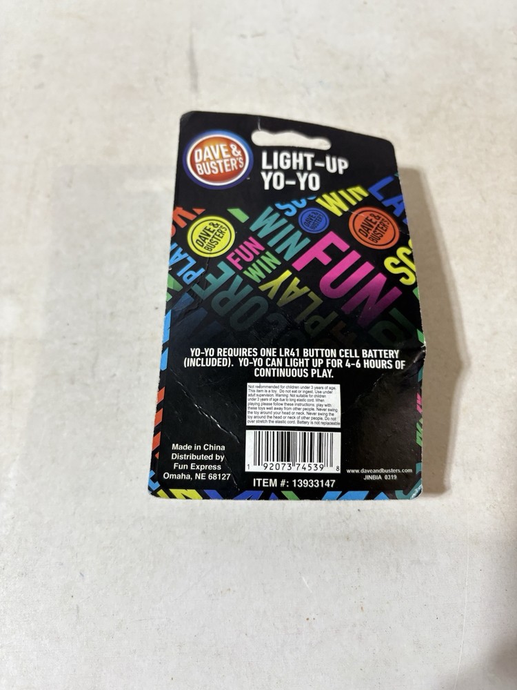 Dave & Buster's Light-Up Yo-Yo - NEW