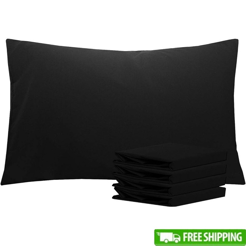 Queen Size Microfiber Pillowcases Soft Breathable Envelope Closure Home Use