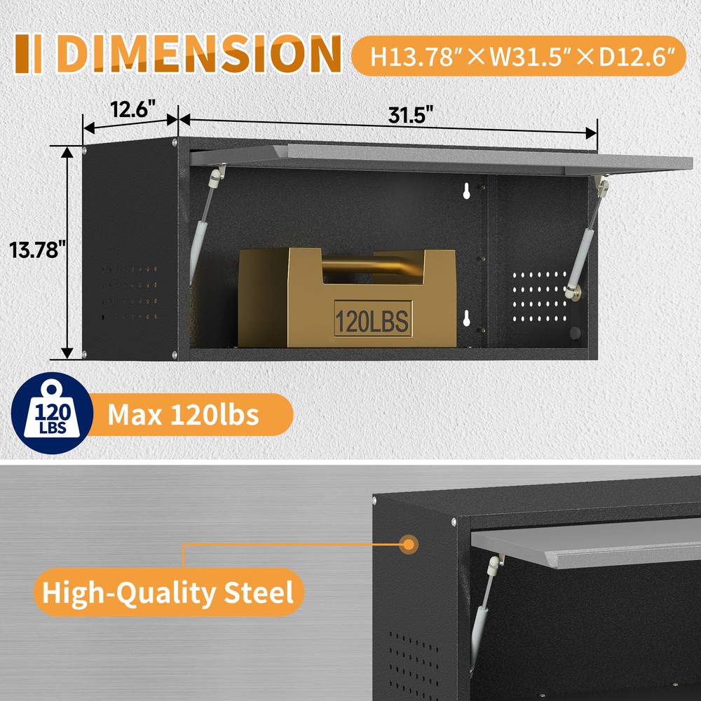 Garage Storage Cabinet System 8-Pcs Workshop Set Metal Rolling Tool Cabinet Box