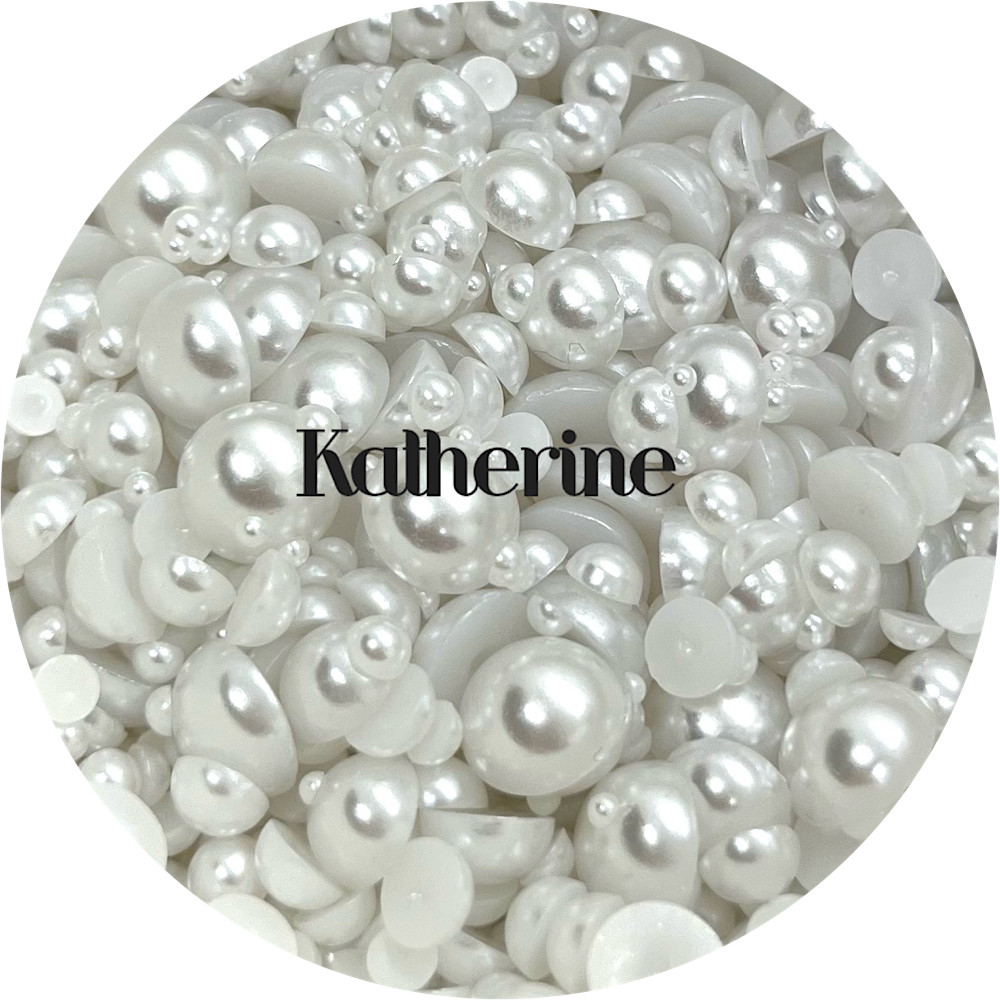 Flat Back Non-Hot Fix Pearls - White