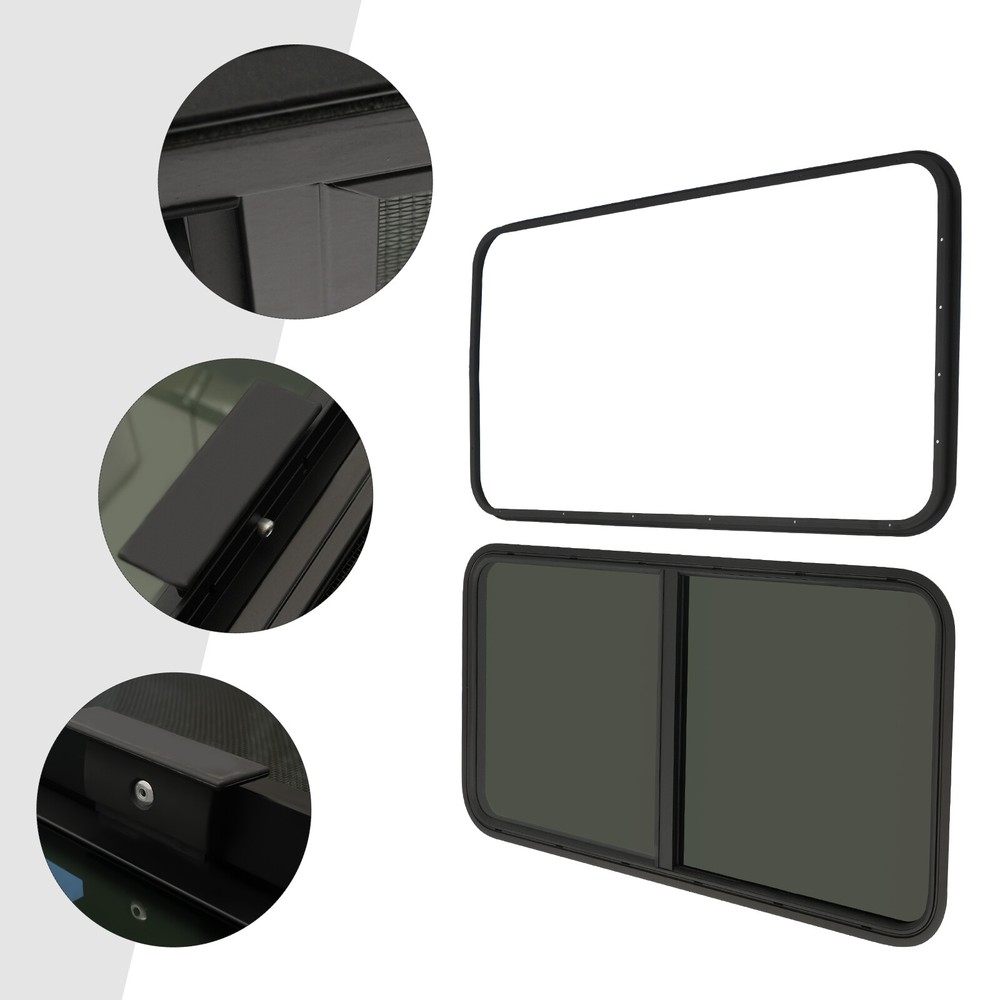 RV Window Horizontal Sliding Windows Multiple Wall Thicknesses Waterproof