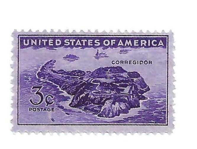 STAMP US SCOTT 925 "Corregidor Island" 3 CENT 1944 MNH